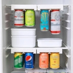 Space-Saving Adjustable Sliding Fridge Can Rack