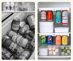 Space-Saving Adjustable Sliding Fridge Can Rack