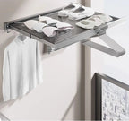 Space-Saving Anodized Aluminum Folding Wall Coat & Towel Rack