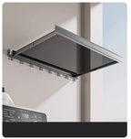 Space-Saving Anodized Aluminum Folding Wall Coat & Towel Rack