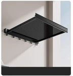 Space-Saving Anodized Aluminum Folding Wall Coat & Towel Rack