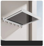 Space-Saving Anodized Aluminum Folding Wall Coat & Towel Rack