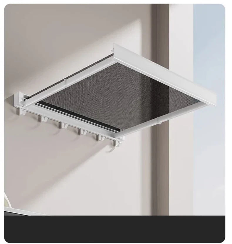 Space-Saving Anodized Aluminum Folding Wall Coat & Towel Rack