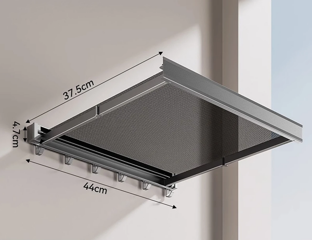 Space-Saving Anodized Aluminum Folding Wall Coat & Towel Rack