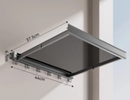 Space-Saving Anodized Aluminum Folding Wall Coat & Towel Rack