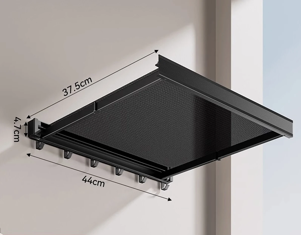 Space-Saving Anodized Aluminum Folding Wall Coat & Towel Rack