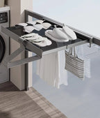 Space-Saving Anodized Aluminum Folding Wall Coat & Towel Rack