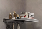 Space-Saving Anodized Aluminum Folding Wall Coat & Towel Rack