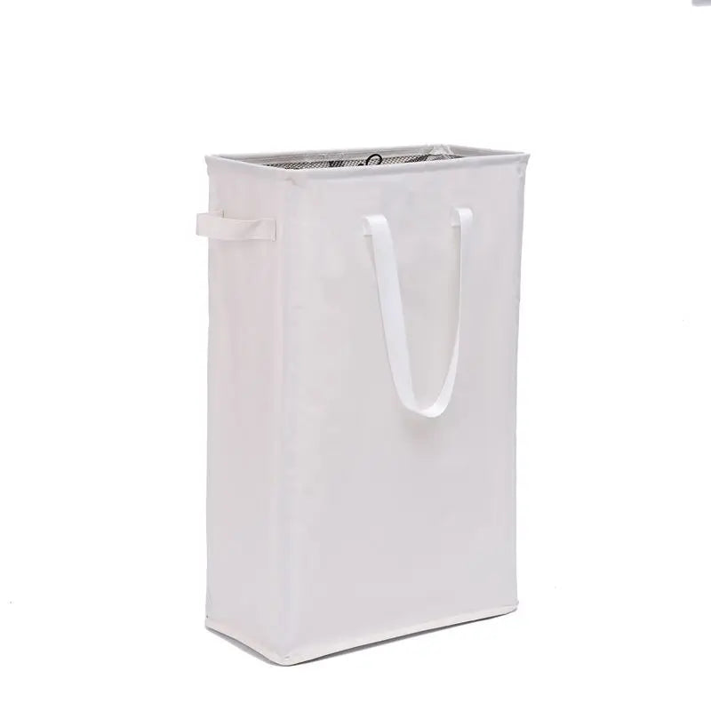 Space-Saving Collapsible Oxford Fabric Laundry Hamper (Tall Narrow)