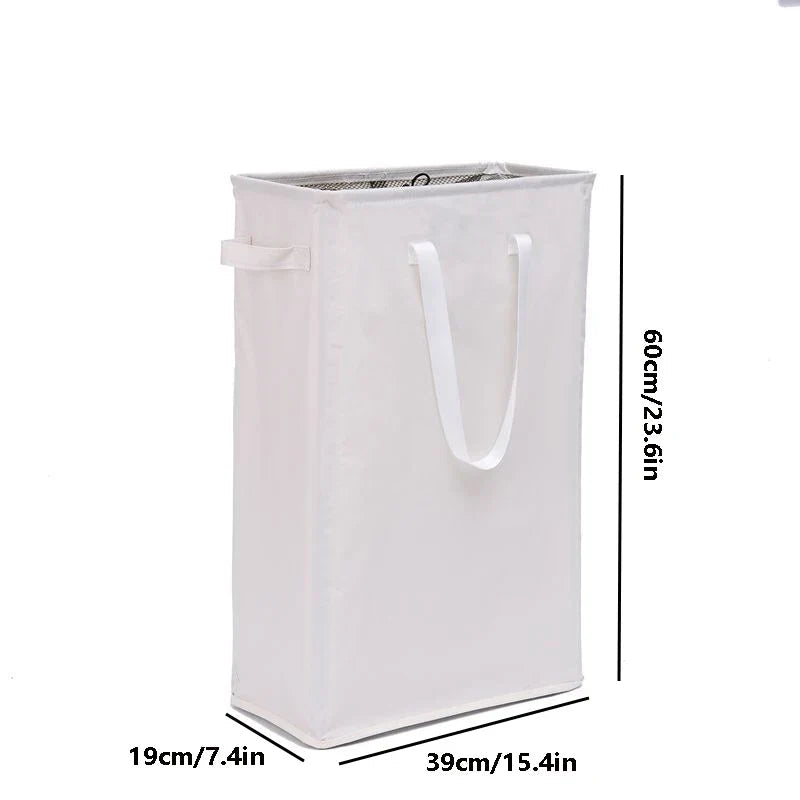 Space-Saving Collapsible Oxford Fabric Laundry Hamper (Tall Narrow)