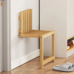 Space-Saving & Drill-Free Solid Bamboo Folding Wall Bench