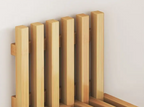 Space-Saving & Drill-Free Solid Bamboo Folding Wall Bench