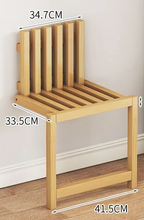 Space-Saving & Drill-Free Solid Bamboo Folding Wall Bench