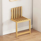 Space-Saving & Drill-Free Solid Bamboo Folding Wall Bench