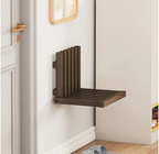 Space-Saving & Drill-Free Solid Bamboo Folding Wall Bench