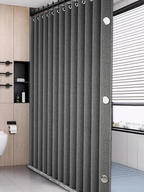 Space-Saving Foldable Magnetic Shower Curtain