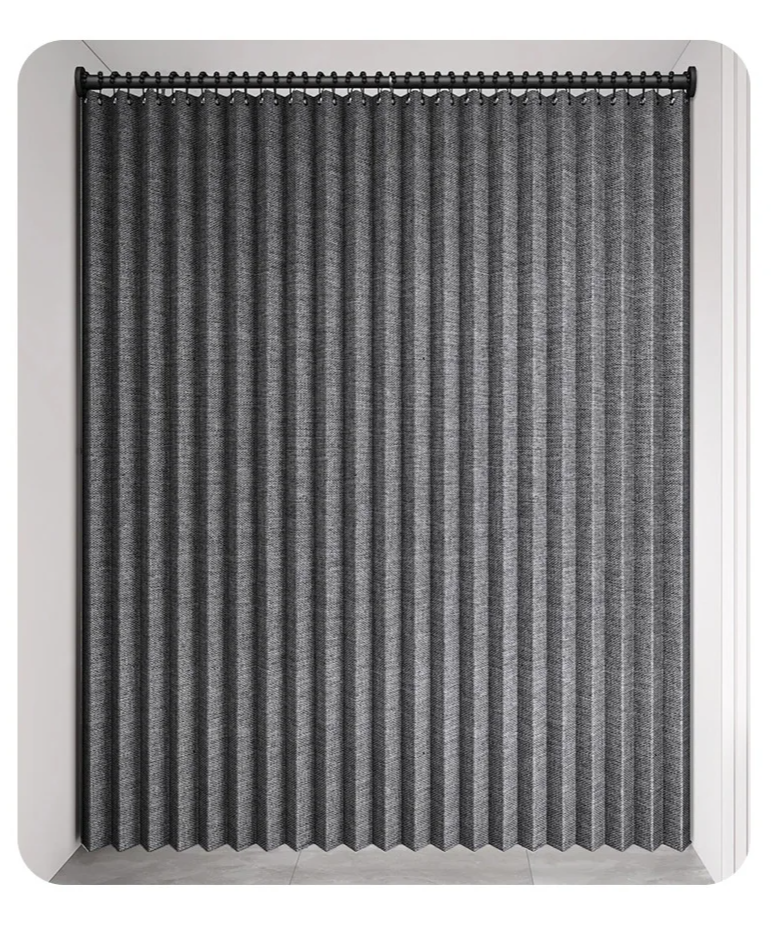 Space-Saving Foldable Magnetic Shower Curtain