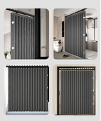 Space-Saving Foldable Magnetic Shower Curtain