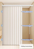 Space-Saving Foldable Magnetic Shower Curtain