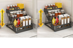 Space-Saving Foldable Powder-Coated Spice Rack (3-Tier)