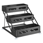 Space-Saving Foldable Powder-Coated Spice Rack (3-Tier)