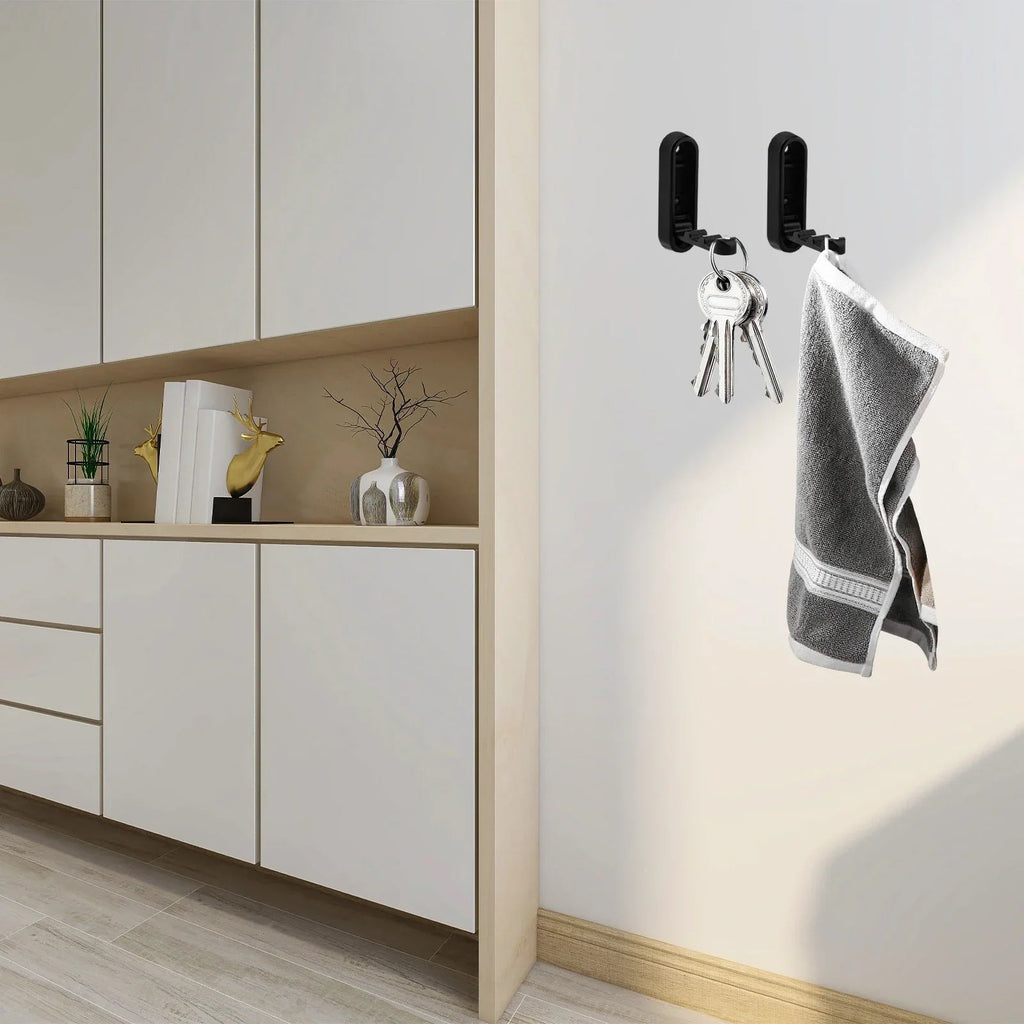 Space-Saving Foldable Zinc Alloy Wall Hooks