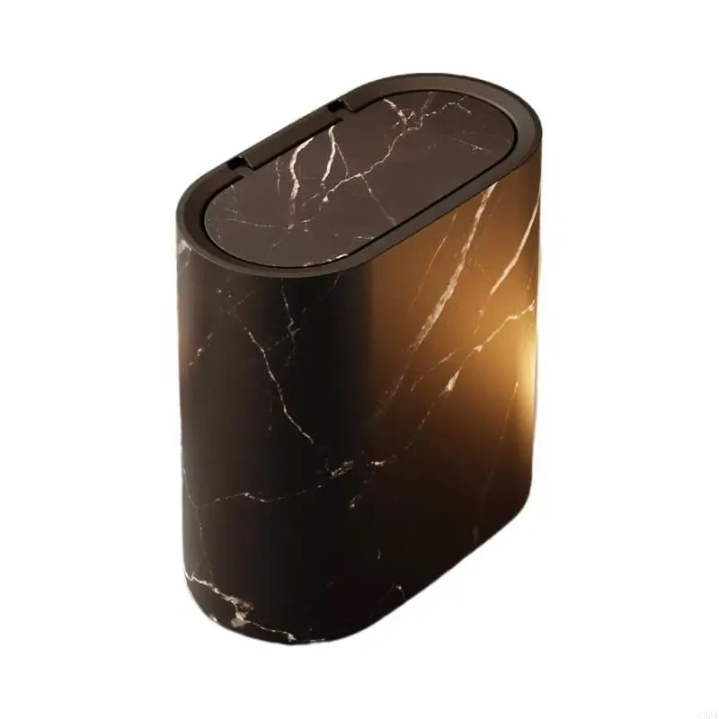 Space-Saving Hidden Lid Wood Trash Bin