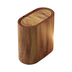 Space-Saving Hidden Lid Wood Trash Bin