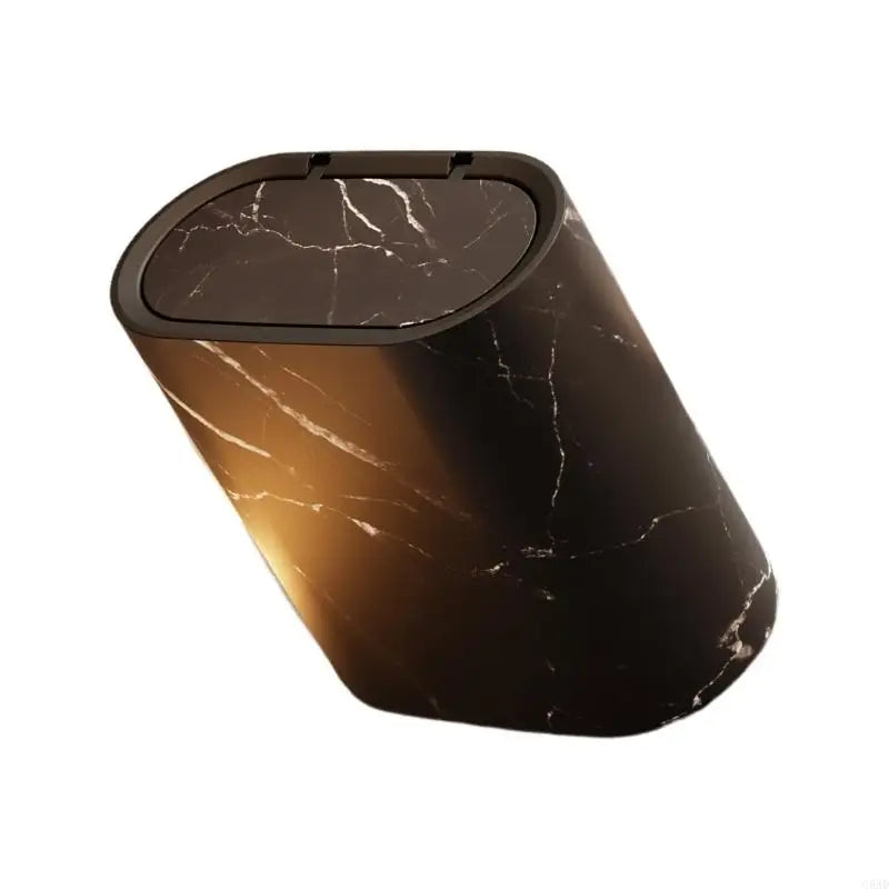 Space-Saving Hidden Lid Wood Trash Bin