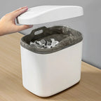 Space-Saving Hygienic Swing Lid Desk Trash Can
