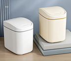 Space-Saving Hygienic Swing Lid Desk Trash Can