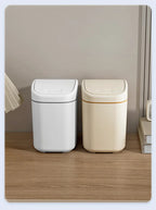 Space-Saving Hygienic Swing Lid Desk Trash Can