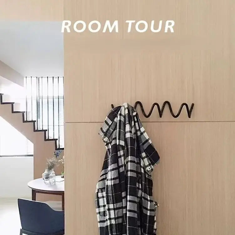 Space-Saving Metal 3-Hook Wall Rack