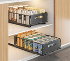 Space-Saving Metal Pull-Out Drawer Organizer (2-Piece Set)