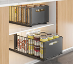 Space-Saving Metal Pull-Out Drawer Organizer (2-Piece Set)