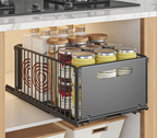 Space-Saving Metal Pull-Out Drawer Organizer (2-Piece Set)