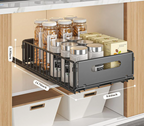 Space-Saving Metal Pull-Out Drawer Organizer (2-Piece Set)