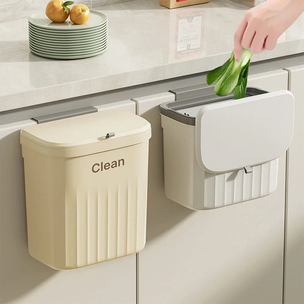 Space-Saving & Odor-Blocking 3-in-1 Kitchen Trash Can