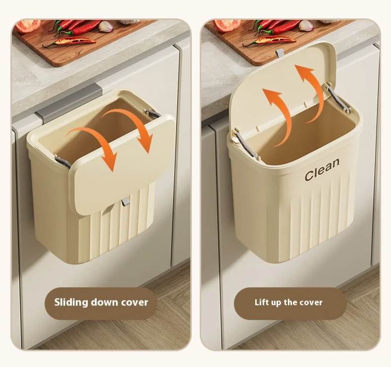 Space-Saving & Odor-Blocking 3-in-1 Kitchen Trash Can
