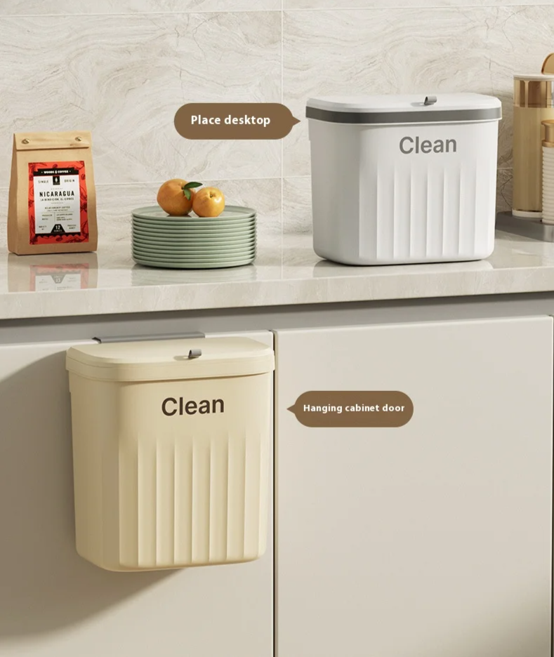 Space-Saving & Odor-Blocking 3-in-1 Kitchen Trash Can