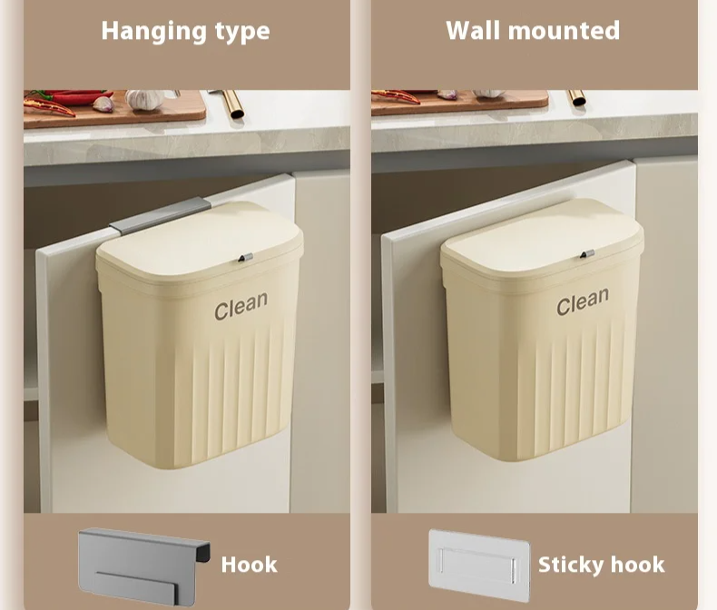 Space-Saving & Odor-Blocking 3-in-1 Kitchen Trash Can