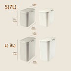 Space-Saving Press-Lid Wall-Mounted Trash Can (With Paper Holder)