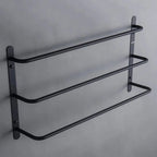 Space-Saving Solid Copper Wall-Mounted Towel Bar (Integrated Hook)