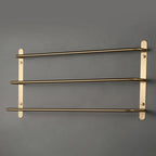Space-Saving Solid Copper Wall-Mounted Towel Bar (Integrated Hook)