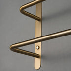 Space-Saving Solid Copper Wall-Mounted Towel Bar (Integrated Hook)