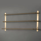 Space-Saving Solid Copper Wall-Mounted Towel Bar (Integrated Hook)