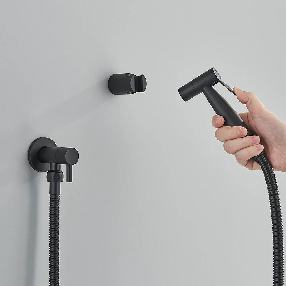 Space-Saving Stainless Steel Wall-Mounted Bidet Faucet