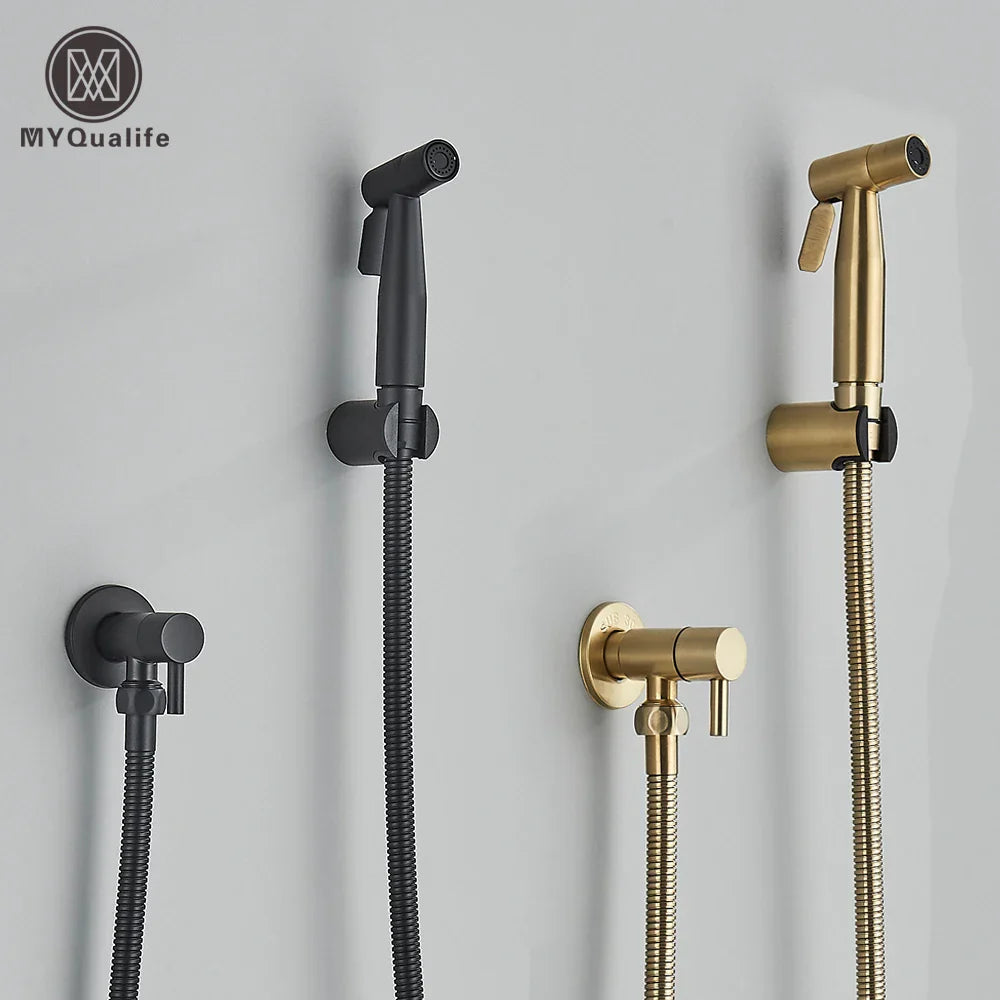 Space-Saving Stainless Steel Wall-Mounted Bidet Faucet