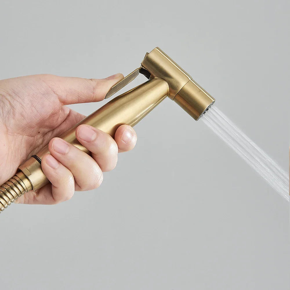 Space-Saving Stainless Steel Wall-Mounted Bidet Faucet