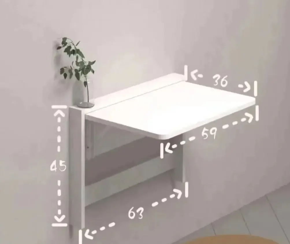 Space-Saving Ultra-Slim Fold-Down Wall Desk